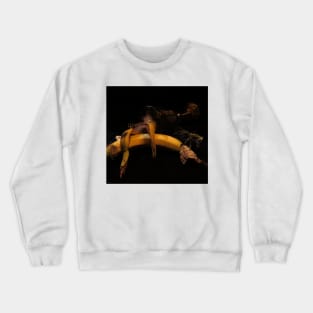 Banana, Thistle & Feathers 2 - Baroque Inspired Dark Still Life Photo Crewneck Sweatshirt